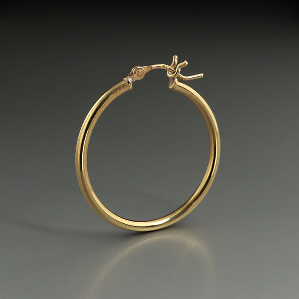 ゴールドプレートフープピアス