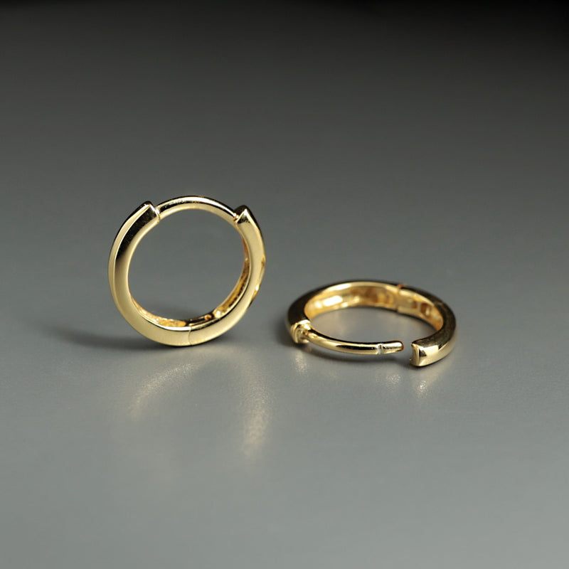 ゴールドプレートフープピアス