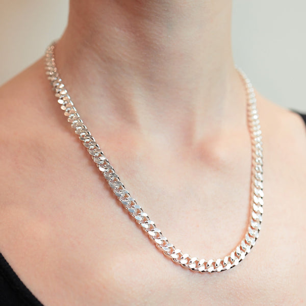 松柏ネックレス Anchor Chain Crystal Charm Necklace