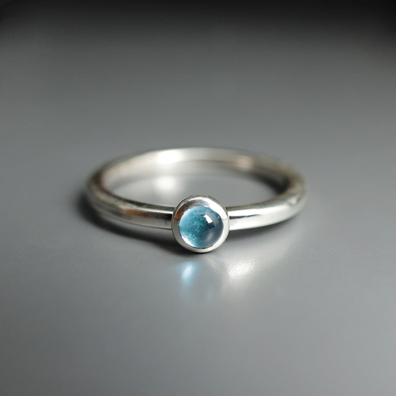 ブルートパーズとシルバーリング