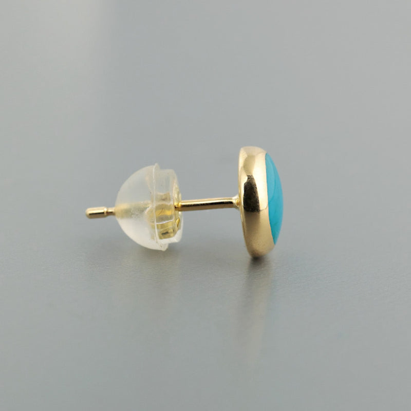 18金ターコイズスタッドピアス