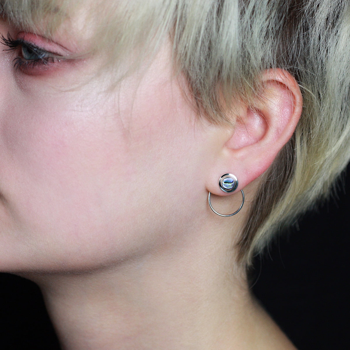 【関税込み】We11done シルバー Bow スタッドピアス ribbon-motif-zirconia-stud-